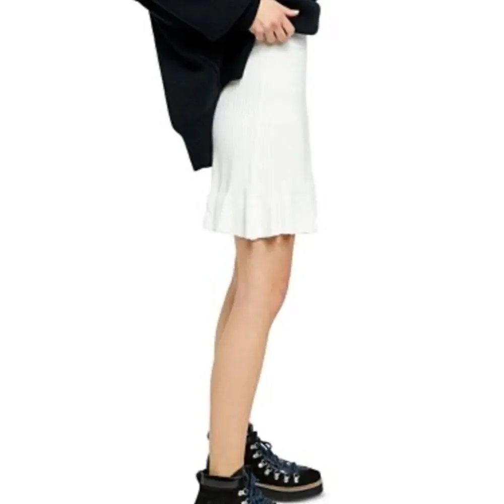 Free People Ribbed Cream Skirt
